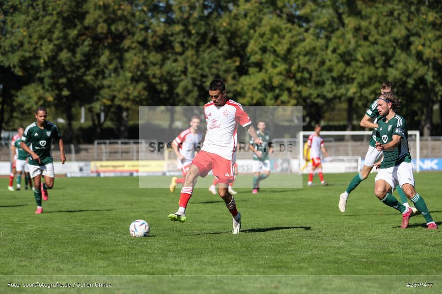 Lucas Fernando Copado Schrobenhauser, Willy-Sachs-Stadion, Schweinfurt, 16.09.2023, sport, action, BFV, Fussball, Saison 2023/2024, 10. Spieltag, Regionalliga Bayern, FCB, FCS, FC Bayern München II, 1. FC Schweinfurt 1905 - Bild-ID: 2379477