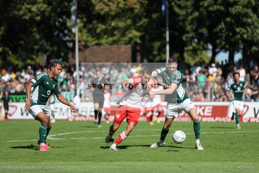 Lucas Fernando Copado Schrobenhauser, Willy-Sachs-Stadion, Schweinfurt, 16.09.2023, sport, action, BFV, Fussball, Saison 2023/2024, 10. Spieltag, Regionalliga Bayern, FCB, FCS, FC Bayern München II, 1. FC Schweinfurt 1905 - Bild-ID: 2379478