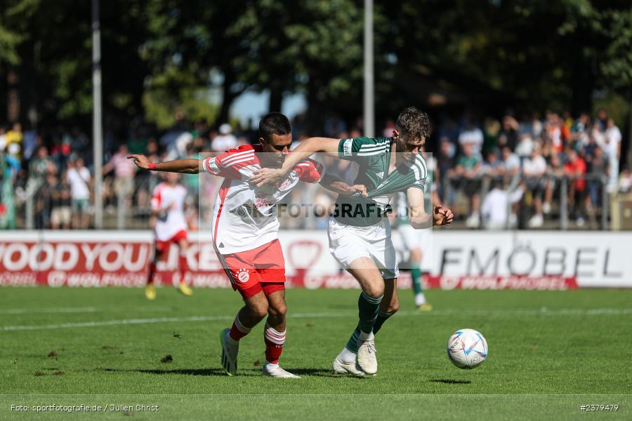 Lucas Fernando Copado Schrobenhauser, Willy-Sachs-Stadion, Schweinfurt, 16.09.2023, sport, action, BFV, Fussball, Saison 2023/2024, 10. Spieltag, Regionalliga Bayern, FCB, FCS, FC Bayern München II, 1. FC Schweinfurt 1905 - Bild-ID: 2379479