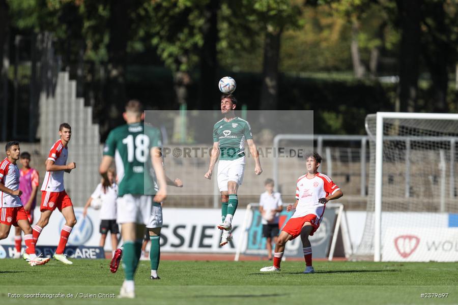 Severo Sturm, Willy-Sachs-Stadion, Schweinfurt, 16.09.2023, sport, action, BFV, Fussball, Saison 2023/2024, 10. Spieltag, Regionalliga Bayern, FCB, FCS, FC Bayern München II, 1. FC Schweinfurt 1905 - Bild-ID: 2379697