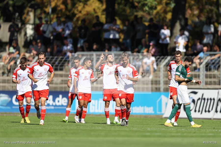 Team, Dion Berisha, Willy-Sachs-Stadion, Schweinfurt, 16.09.2023, sport, action, BFV, Fussball, Saison 2023/2024, 10. Spieltag, Regionalliga Bayern, FCB, FCS, FC Bayern München II, 1. FC Schweinfurt 1905 - Bild-ID: 2379728