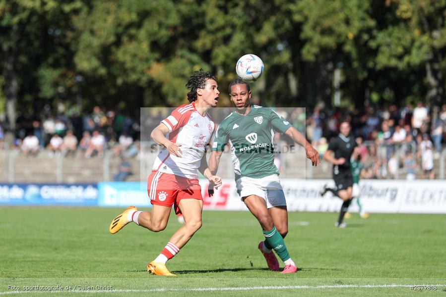 David Jonathans, Willy-Sachs-Stadion, Schweinfurt, 16.09.2023, sport, action, BFV, Fussball, Saison 2023/2024, 10. Spieltag, Regionalliga Bayern, FCB, FCS, FC Bayern München II, 1. FC Schweinfurt 1905 - Bild-ID: 2379818