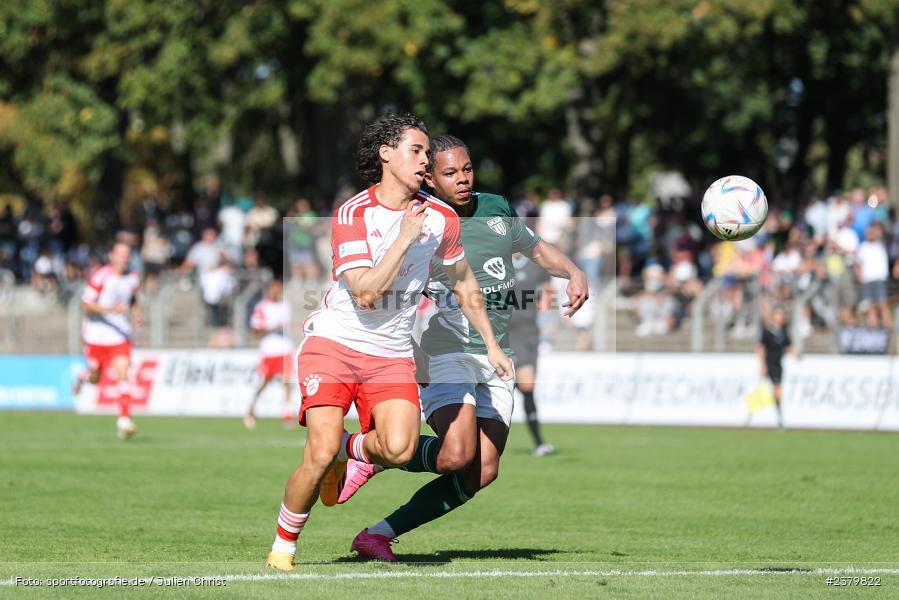 David Jonathans, Willy-Sachs-Stadion, Schweinfurt, 16.09.2023, sport, action, BFV, Fussball, Saison 2023/2024, 10. Spieltag, Regionalliga Bayern, FCB, FCS, FC Bayern München II, 1. FC Schweinfurt 1905 - Bild-ID: 2379822