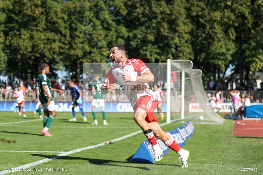 Dion Berisha, Willy-Sachs-Stadion, Schweinfurt, 16.09.2023, sport, action, BFV, Fussball, Saison 2023/2024, 10. Spieltag, Regionalliga Bayern, FCB, FCS, FC Bayern München II, 1. FC Schweinfurt 1905 - Bild-ID: 2379840