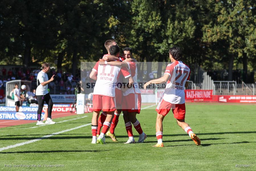 Dion Berisha, Willy-Sachs-Stadion, Schweinfurt, 16.09.2023, sport, action, BFV, Fussball, Saison 2023/2024, 10. Spieltag, Regionalliga Bayern, FCB, FCS, FC Bayern München II, 1. FC Schweinfurt 1905 - Bild-ID: 2379841