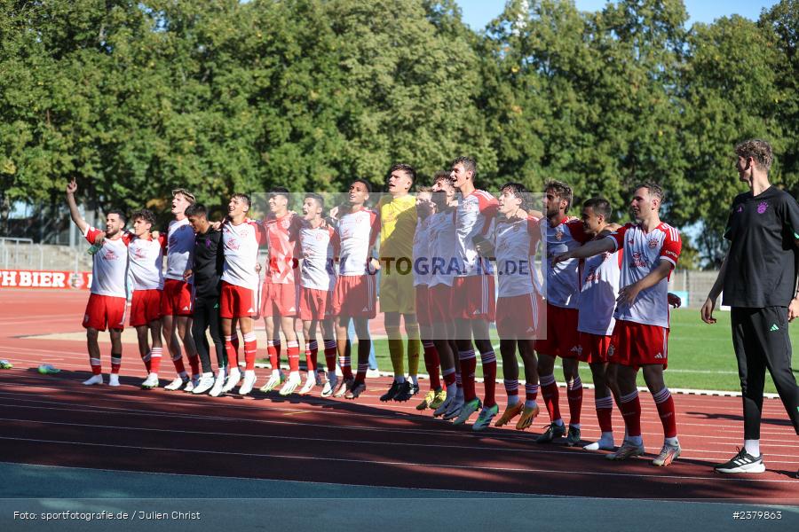 Willy-Sachs-Stadion, Schweinfurt, 16.09.2023, sport, action, BFV, Fussball, Saison 2023/2024, 10. Spieltag, Regionalliga Bayern, FCB, FCS, FC Bayern München II, 1. FC Schweinfurt 1905 - Bild-ID: 2379863