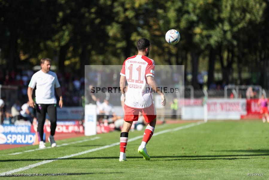 Dion Berisha, Willy-Sachs-Stadion, Schweinfurt, 16.09.2023, sport, action, BFV, Fussball, Saison 2023/2024, 10. Spieltag, Regionalliga Bayern, FCB, FCS, FC Bayern München II, 1. FC Schweinfurt 1905 - Bild-ID: 2379927