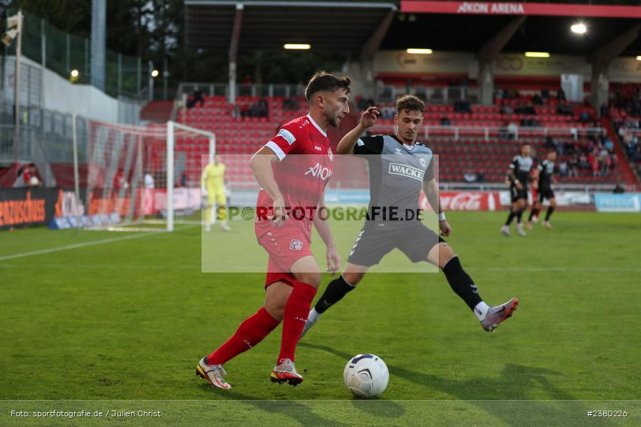 Dominik Meisel, sport, action, Würzburg, Saison 2023/2024, SVW, SV Wacker Burghausen, Regionalliga Bayern, Fussball, FWK, FC Würzburger Kickers, BFV, AKON Arena, 22.09.2023, 11. Spieltag - Bild-ID: 2380226