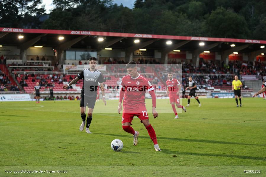 Ivan Franjic, sport, action, Würzburg, Saison 2023/2024, SVW, SV Wacker Burghausen, Regionalliga Bayern, Fussball, FWK, FC Würzburger Kickers, BFV, AKON Arena, 22.09.2023, 11. Spieltag - Bild-ID: 2380250