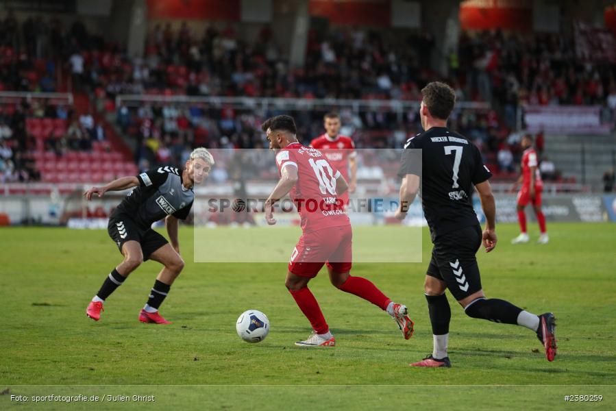 Dardan Karimani, sport, action, Würzburg, Saison 2023/2024, SVW, SV Wacker Burghausen, Regionalliga Bayern, Fussball, FWK, FC Würzburger Kickers, BFV, AKON Arena, 22.09.2023, 11. Spieltag - Bild-ID: 2380259 Dardan Karimani, sport, action, Würzburg, Saison 2023/2024, SVW, SV Wacker Burghausen, Regionalliga Bayern, Fussball, FWK, FC Würzburger Kickers, BFV, AKON Arena, 22.09.2023, 11. Spieltag - Bild-ID: 2380259