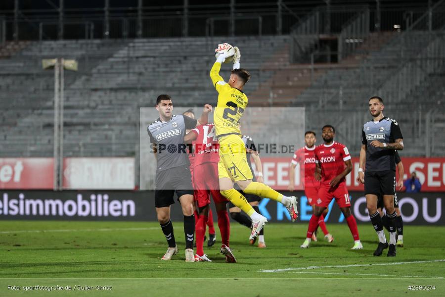 Vincent Friedsam, sport, action, Würzburg, Saison 2023/2024, SVW, SV Wacker Burghausen, Regionalliga Bayern, Fussball, FWK, FC Würzburger Kickers, BFV, AKON Arena, 22.09.2023, 11. Spieltag - Bild-ID: 2380274