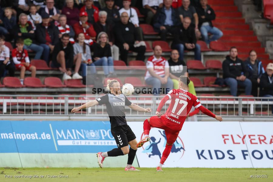 Moritz Sommerauer, sport, action, Würzburg, Saison 2023/2024, SVW, SV Wacker Burghausen, Regionalliga Bayern, Fussball, FWK, FC Würzburger Kickers, BFV, AKON Arena, 22.09.2023, 11. Spieltag - Bild-ID: 2380502