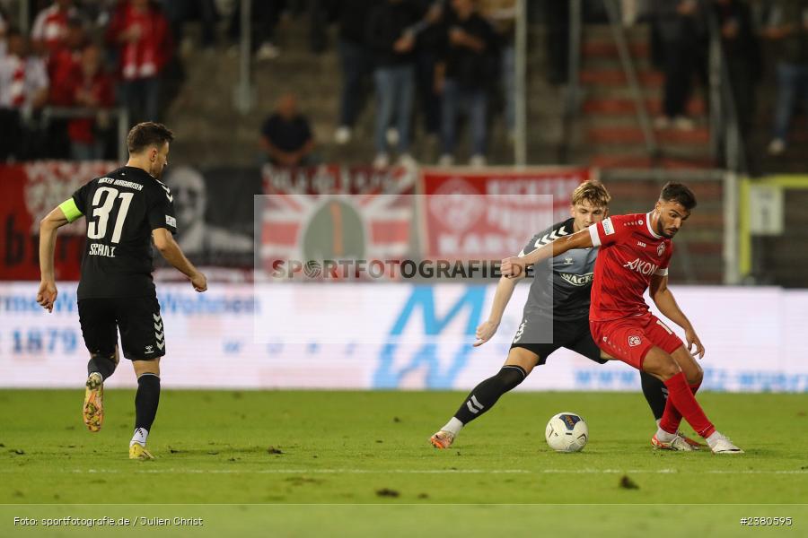 Dardan Karimani, sport, action, Würzburg, Saison 2023/2024, SVW, SV Wacker Burghausen, Regionalliga Bayern, Fussball, FWK, FC Würzburger Kickers, BFV, AKON Arena, 22.09.2023, 11. Spieltag - Bild-ID: 2380595 Dardan Karimani, sport, action, Würzburg, Saison 2023/2024, SVW, SV Wacker Burghausen, Regionalliga Bayern, Fussball, FWK, FC Würzburger Kickers, BFV, AKON Arena, 22.09.2023, 11. Spieltag - Bild-ID: 2380595