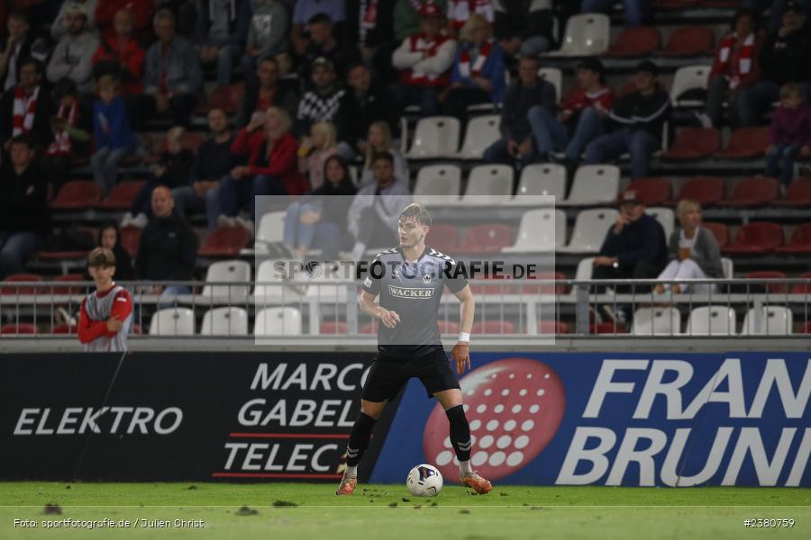 Jasper Maljojoki, sport, action, Würzburg, Saison 2023/2024, SVW, SV Wacker Burghausen, Regionalliga Bayern, Fussball, FWK, FC Würzburger Kickers, BFV, AKON Arena, 22.09.2023, 11. Spieltag - Bild-ID: 2380759