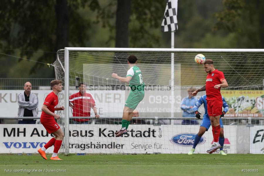 Marvin Schramm, Sportgelände, Karlburg, 23.09.2023, sport, action, BFV, Fussball, Saison 2023/2024, 12. Spieltag, Landesliga Nordwest, TUS, TSV, TuS Aschaffenburg-Leider, TSV Karlburg - Bild-ID: 2380835