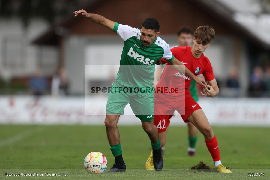 Volkan Pancar, Sportgelände, Karlburg, 23.09.2023, sport, action, BFV, Fussball, Saison 2023/2024, 12. Spieltag, Landesliga Nordwest, TUS, TSV, TuS Aschaffenburg-Leider, TSV Karlburg - Bild-ID: 2380847