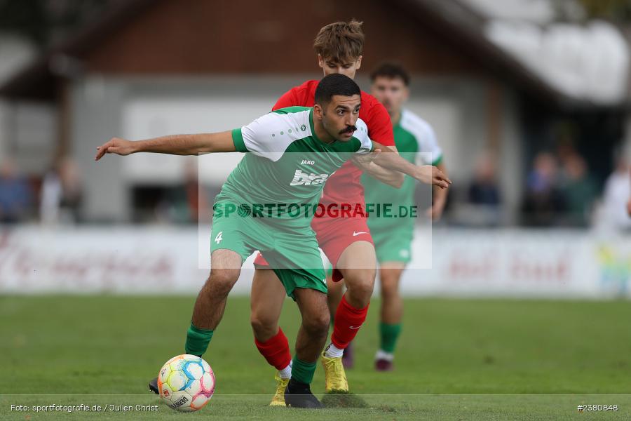 Volkan Pancar, Sportgelände, Karlburg, 23.09.2023, sport, action, BFV, Fussball, Saison 2023/2024, 12. Spieltag, Landesliga Nordwest, TUS, TSV, TuS Aschaffenburg-Leider, TSV Karlburg - Bild-ID: 2380848