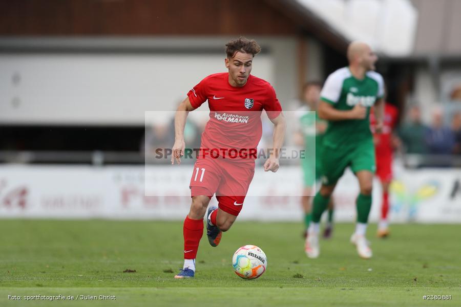 Jari Heuchert, Sportgelände, Karlburg, 23.09.2023, sport, action, BFV, Fussball, Saison 2023/2024, 12. Spieltag, Landesliga Nordwest, TUS, TSV, TuS Aschaffenburg-Leider, TSV Karlburg - Bild-ID: 2380881 Jari Heuchert, Sportgelände, Karlburg, 23.09.2023, sport, action, BFV, Fussball, Saison 2023/2024, 12. Spieltag, Landesliga Nordwest, TUS, TSV, TuS Aschaffenburg-Leider, TSV Karlburg - Bild-ID: 2380881