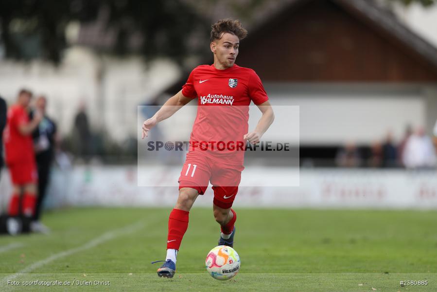 Jari Heuchert, Sportgelände, Karlburg, 23.09.2023, sport, action, BFV, Fussball, Saison 2023/2024, 12. Spieltag, Landesliga Nordwest, TUS, TSV, TuS Aschaffenburg-Leider, TSV Karlburg - Bild-ID: 2380885 Jari Heuchert, Sportgelände, Karlburg, 23.09.2023, sport, action, BFV, Fussball, Saison 2023/2024, 12. Spieltag, Landesliga Nordwest, TUS, TSV, TuS Aschaffenburg-Leider, TSV Karlburg - Bild-ID: 2380885