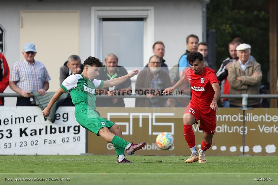 Aykut Oekeer, Sportgelände, Karlburg, 23.09.2023, sport, action, BFV, Fussball, Saison 2023/2024, 12. Spieltag, Landesliga Nordwest, TUS, TSV, TuS Aschaffenburg-Leider, TSV Karlburg - Bild-ID: 2380896
