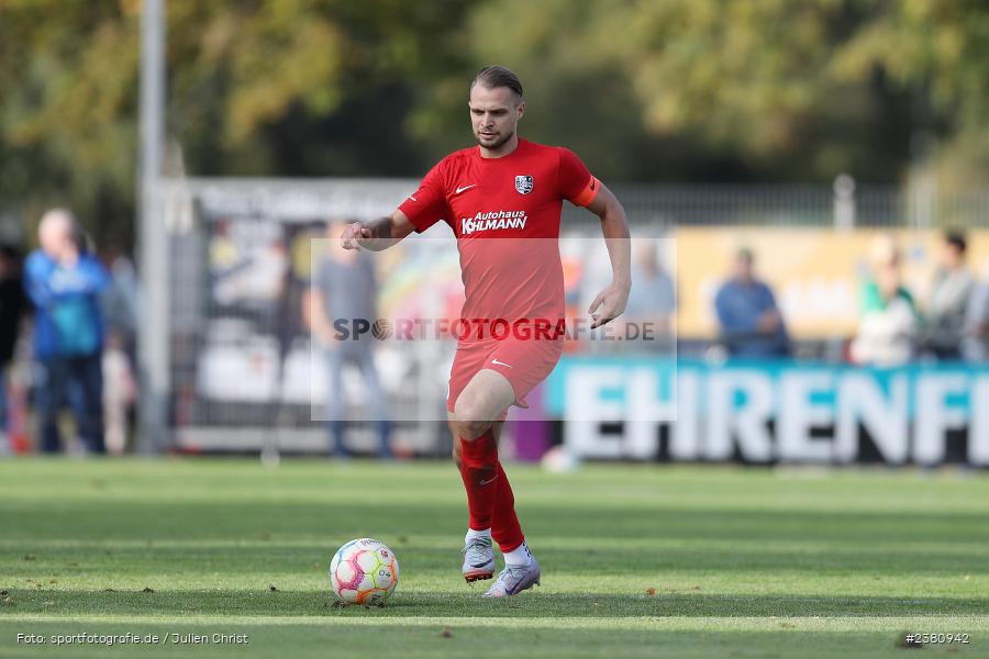 Marvin Schramm, Sportgelände, Karlburg, 23.09.2023, sport, action, BFV, Fussball, Saison 2023/2024, 12. Spieltag, Landesliga Nordwest, TUS, TSV, TuS Aschaffenburg-Leider, TSV Karlburg - Bild-ID: 2380942