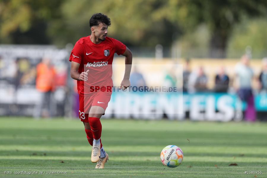 Fabio Tudor, Sportgelände, Karlburg, 23.09.2023, sport, action, BFV, Fussball, Saison 2023/2024, 12. Spieltag, Landesliga Nordwest, TUS, TSV, TuS Aschaffenburg-Leider, TSV Karlburg - Bild-ID: 2380956