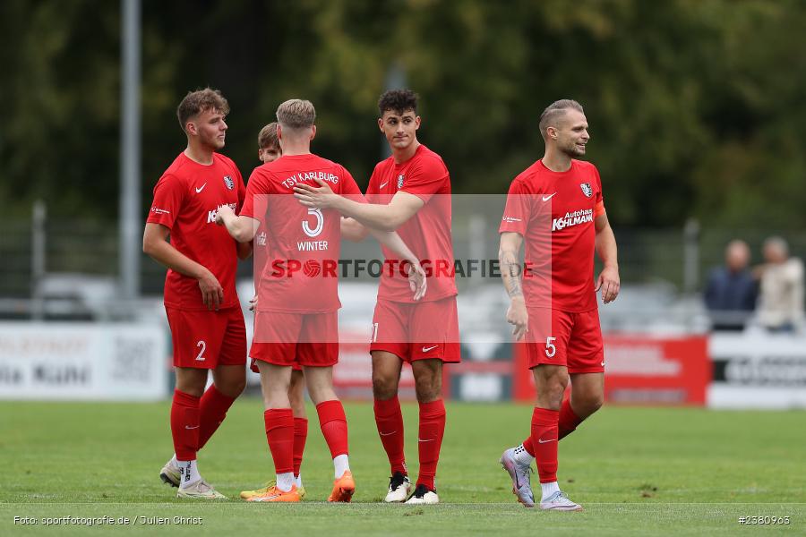Sportgelände, Karlburg, 23.09.2023, sport, action, BFV, Fussball, Saison 2023/2024, 12. Spieltag, Landesliga Nordwest, TUS, TSV, TuS Aschaffenburg-Leider, TSV Karlburg - Bild-ID: 2380963