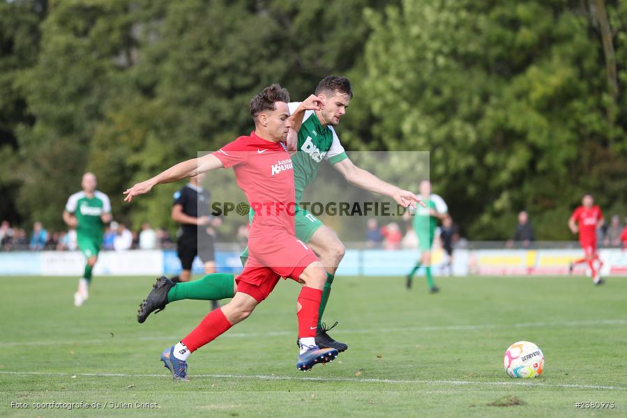 Jari Heuchert, Sportgelände, Karlburg, 23.09.2023, sport, action, BFV, Fussball, Saison 2023/2024, 12. Spieltag, Landesliga Nordwest, TUS, TSV, TuS Aschaffenburg-Leider, TSV Karlburg - Bild-ID: 2380973