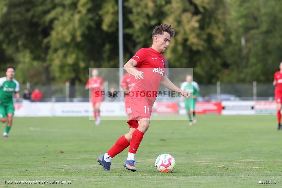 Jari Heuchert, Sportgelände, Karlburg, 23.09.2023, sport, action, BFV, Fussball, Saison 2023/2024, 12. Spieltag, Landesliga Nordwest, TUS, TSV, TuS Aschaffenburg-Leider, TSV Karlburg - Bild-ID: 2380976