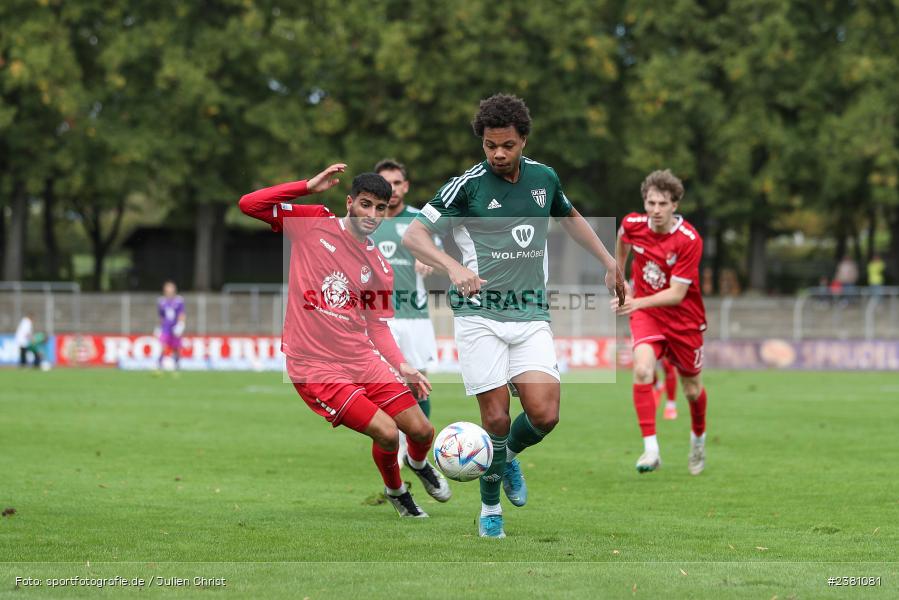 Dominik Ngatie, Sachs Stadion, Schweinfurt, 23.09.2023, sport, action, BFV, Fussball, Saison 2023/2024, 11. Spieltag, Regionalliga Bayern, TGM, FCS, Türkgücü München, 1. FC Schweinfurt 1905 - Bild-ID: 2381081