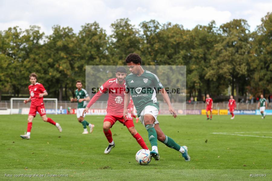 Dominik Ngatie, Sachs Stadion, Schweinfurt, 23.09.2023, sport, action, BFV, Fussball, Saison 2023/2024, 11. Spieltag, Regionalliga Bayern, TGM, FCS, Türkgücü München, 1. FC Schweinfurt 1905 - Bild-ID: 2381093