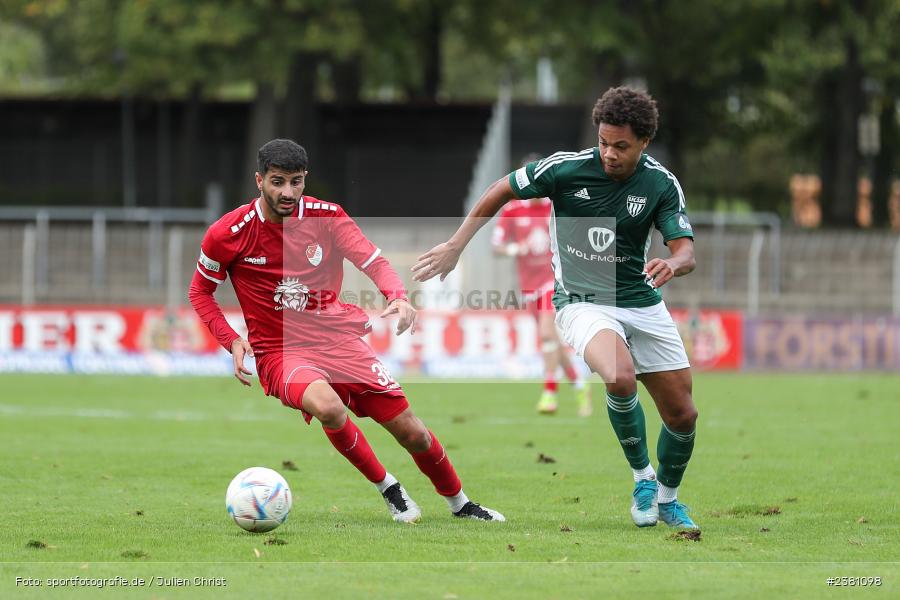 Dominik Ngatie, Sachs Stadion, Schweinfurt, 23.09.2023, sport, action, BFV, Fussball, Saison 2023/2024, 11. Spieltag, Regionalliga Bayern, TGM, FCS, Türkgücü München, 1. FC Schweinfurt 1905 - Bild-ID: 2381098