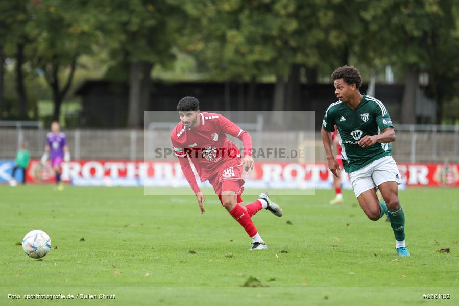 Dominik Ngatie, Sachs Stadion, Schweinfurt, 23.09.2023, sport, action, BFV, Fussball, Saison 2023/2024, 11. Spieltag, Regionalliga Bayern, TGM, FCS, Türkgücü München, 1. FC Schweinfurt 1905 - Bild-ID: 2381102