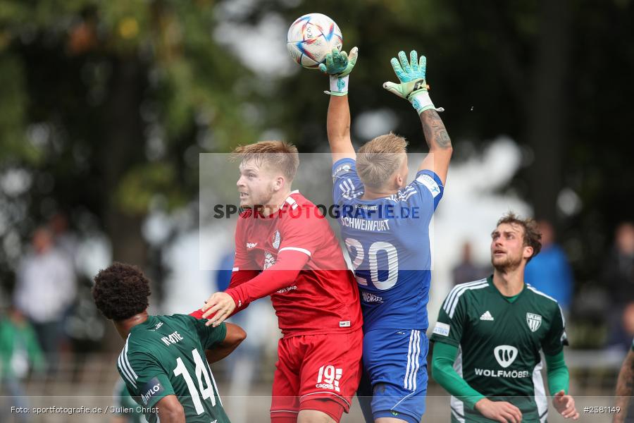 Lukas Wenzel, Sachs Stadion, Schweinfurt, 23.09.2023, sport, action, BFV, Fussball, Saison 2023/2024, 11. Spieltag, Regionalliga Bayern, TGM, FCS, Türkgücü München, 1. FC Schweinfurt 1905 - Bild-ID: 2381149
