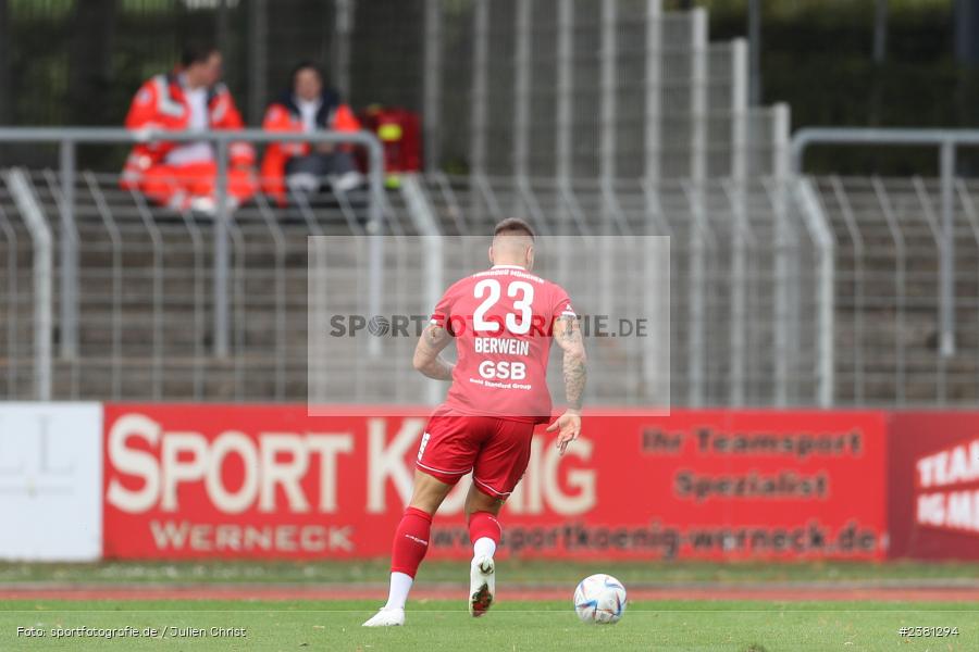 Maximilian Berwein, Sachs Stadion, Schweinfurt, 23.09.2023, sport, action, BFV, Fussball, Saison 2023/2024, 11. Spieltag, Regionalliga Bayern, TGM, FCS, Türkgücü München, 1. FC Schweinfurt 1905 - Bild-ID: 2381294