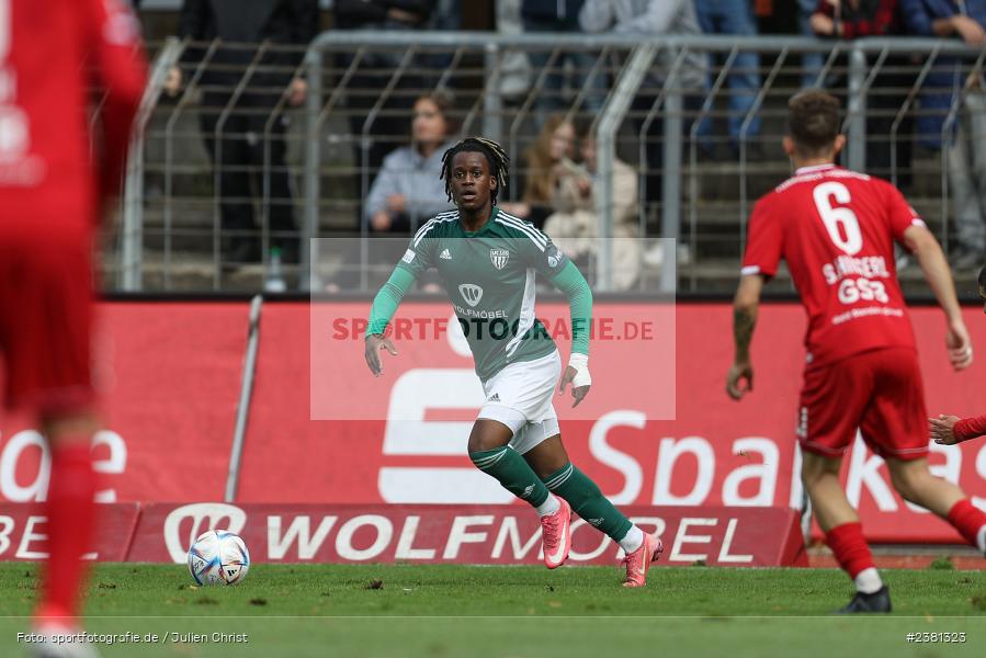 Hans Anapak-Baka, Sachs Stadion, Schweinfurt, 23.09.2023, sport, action, BFV, Fussball, Saison 2023/2024, 11. Spieltag, Regionalliga Bayern, TGM, FCS, Türkgücü München, 1. FC Schweinfurt 1905 - Bild-ID: 2381323
