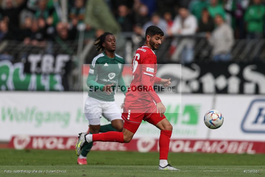 Ishak Karaogul, Sachs Stadion, Schweinfurt, 23.09.2023, sport, action, BFV, Fussball, Saison 2023/2024, 11. Spieltag, Regionalliga Bayern, TGM, FCS, Türkgücü München, 1. FC Schweinfurt 1905 - Bild-ID: 2381357