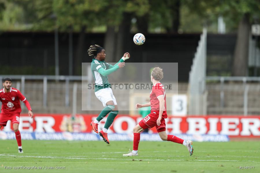 Hans Anapak-Baka, Sachs Stadion, Schweinfurt, 23.09.2023, sport, action, BFV, Fussball, Saison 2023/2024, 11. Spieltag, Regionalliga Bayern, TGM, FCS, Türkgücü München, 1. FC Schweinfurt 1905 - Bild-ID: 2381377