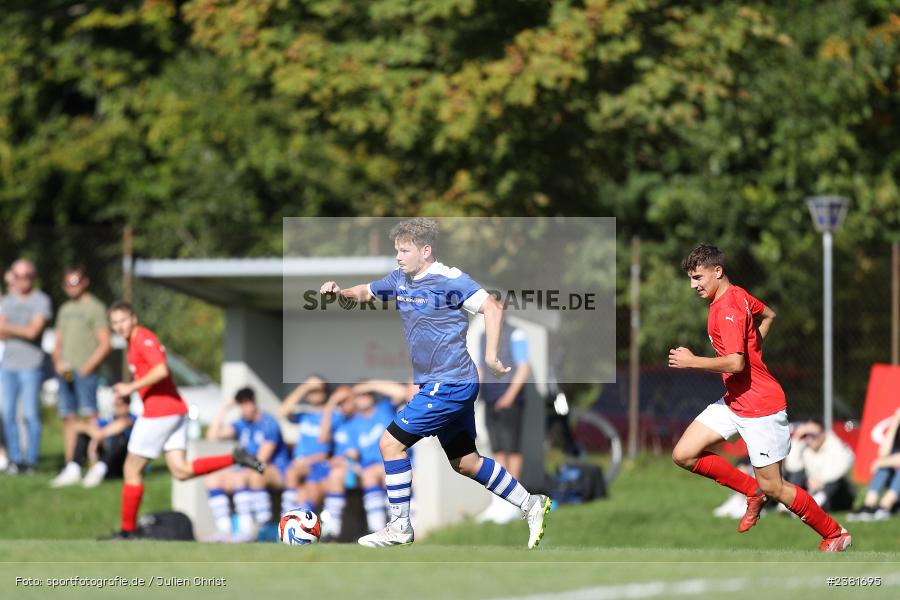 Marius Reinstein, Sportgelände, Bischbrunn, 24.09.2023, sport, action, BFV, Fussball, Saison 2023/2024, 7. Spieltag, Gruppe 4, Kreisklasse Würzburg, SVT, SVB, SV Trennfeld, SV Bischbrunn - Bild-ID: 2381695