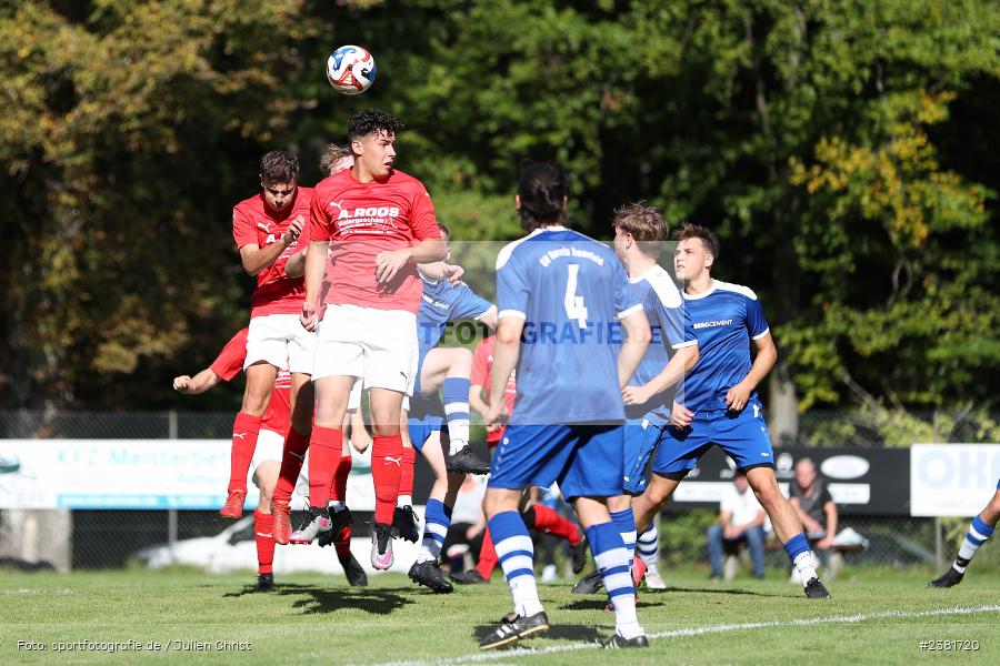 Julian Liebler, Sportgelände, Bischbrunn, 24.09.2023, sport, action, BFV, Fussball, Saison 2023/2024, 7. Spieltag, Gruppe 4, Kreisklasse Würzburg, SVT, SVB, SV Trennfeld, SV Bischbrunn - Bild-ID: 2381720