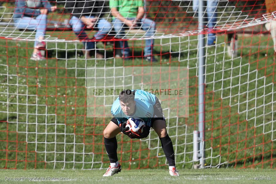 Julian Behl, Sportgelände, Bischbrunn, 24.09.2023, sport, action, BFV, Fussball, Saison 2023/2024, 7. Spieltag, Gruppe 4, Kreisklasse Würzburg, SVT, SVB, SV Trennfeld, SV Bischbrunn - Bild-ID: 2381741