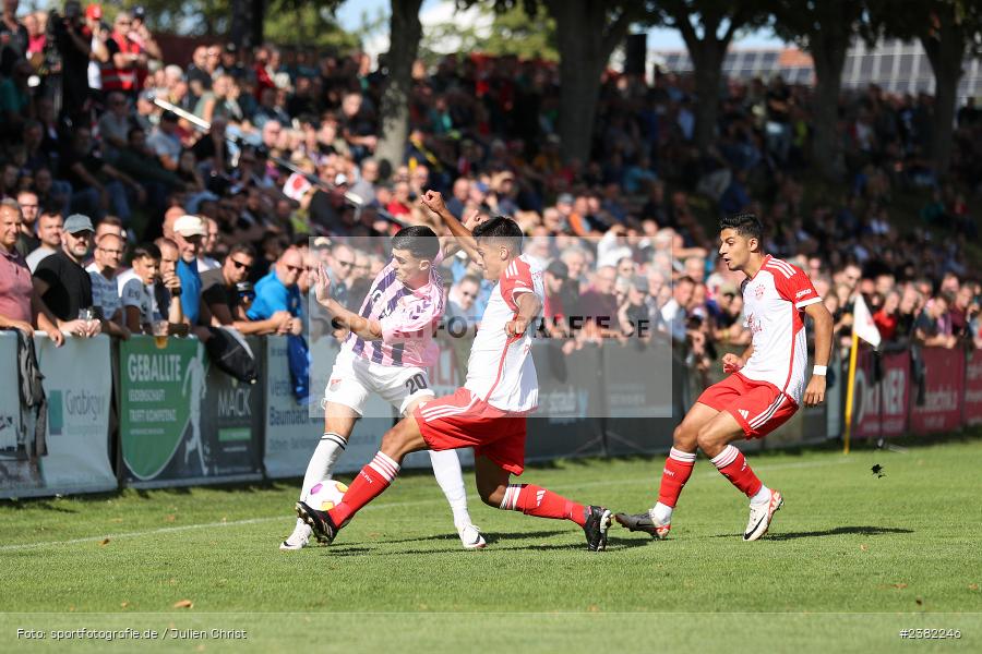 Adrian Kireski, NGN-Arena, Aubstadt, 30.09.2023, sport, action, BFV, Saison 2023/2024, Fussball, Regionalliga Bayern, 12. Spieltag, FCB, AUB, FC Bayern München II, TSV Aubstadt - Bild-ID: 2382246
