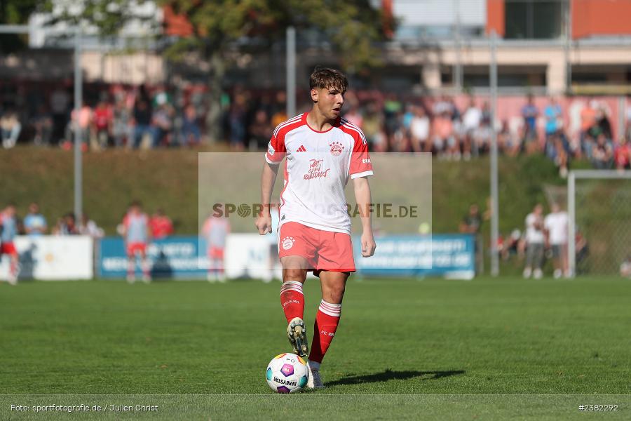 Max Scholze, NGN-Arena, Aubstadt, 30.09.2023, sport, action, BFV, Saison 2023/2024, Fussball, Regionalliga Bayern, 12. Spieltag, FCB, AUB, FC Bayern München II, TSV Aubstadt - Bild-ID: 2382292