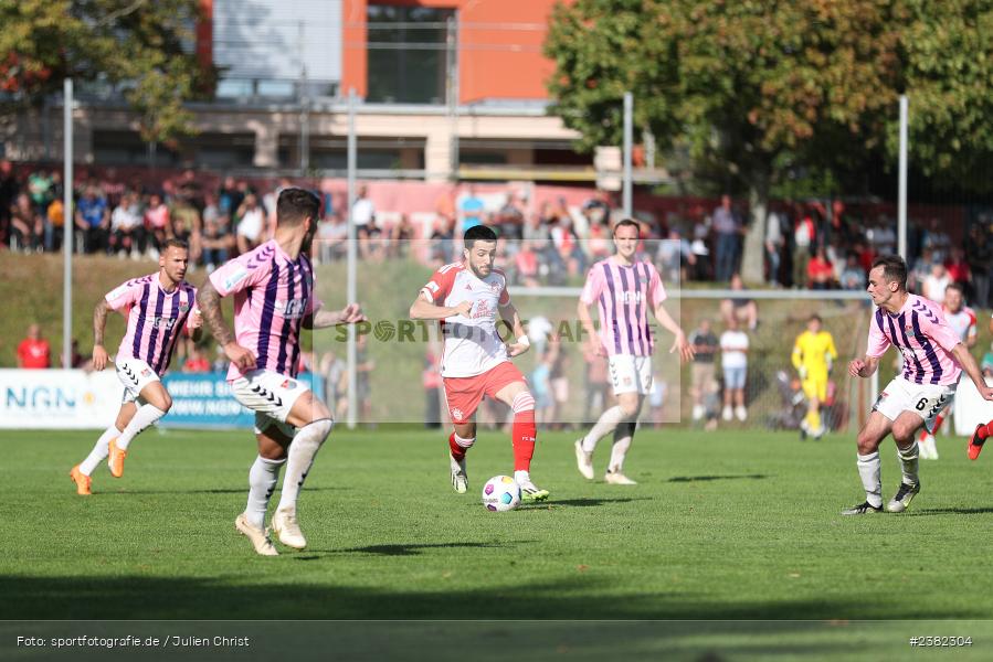 Dion Berisha, NGN-Arena, Aubstadt, 30.09.2023, sport, action, BFV, Saison 2023/2024, Fussball, Regionalliga Bayern, 12. Spieltag, FCB, AUB, FC Bayern München II, TSV Aubstadt - Bild-ID: 2382304