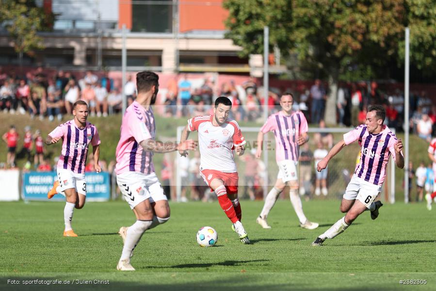Dion Berisha, NGN-Arena, Aubstadt, 30.09.2023, sport, action, BFV, Saison 2023/2024, Fussball, Regionalliga Bayern, 12. Spieltag, FCB, AUB, FC Bayern München II, TSV Aubstadt - Bild-ID: 2382305
