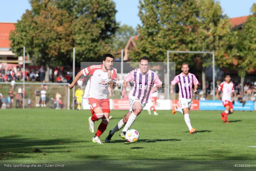 Dion Berisha, NGN-Arena, Aubstadt, 30.09.2023, sport, action, BFV, Saison 2023/2024, Fussball, Regionalliga Bayern, 12. Spieltag, FCB, AUB, FC Bayern München II, TSV Aubstadt - Bild-ID: 2382306