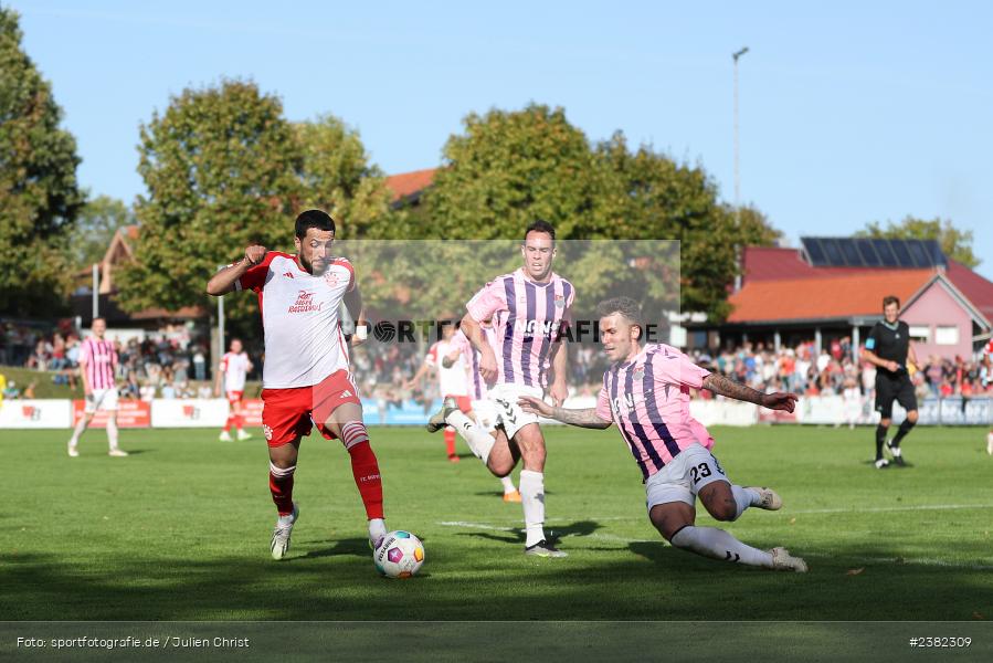 Dion Berisha, NGN-Arena, Aubstadt, 30.09.2023, sport, action, BFV, Saison 2023/2024, Fussball, Regionalliga Bayern, 12. Spieltag, FCB, AUB, FC Bayern München II, TSV Aubstadt - Bild-ID: 2382309