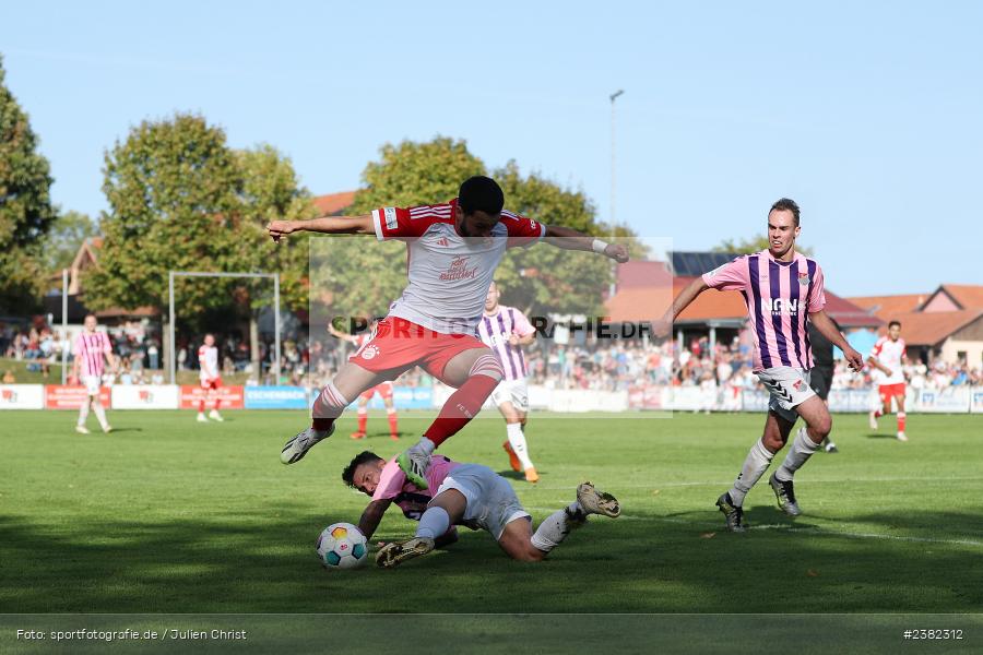 Dion Berisha, NGN-Arena, Aubstadt, 30.09.2023, sport, action, BFV, Saison 2023/2024, Fussball, Regionalliga Bayern, 12. Spieltag, FCB, AUB, FC Bayern München II, TSV Aubstadt - Bild-ID: 2382312