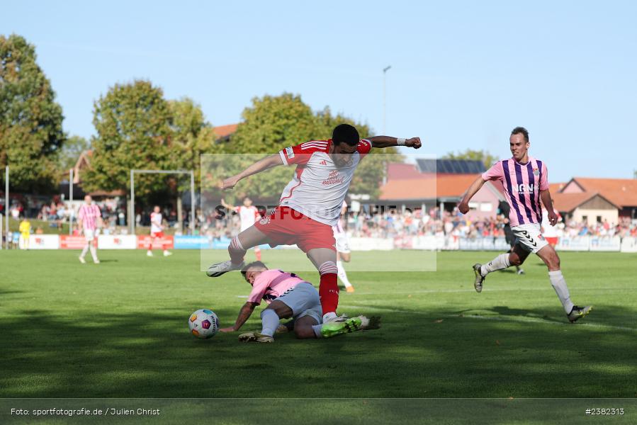 Dion Berisha, NGN-Arena, Aubstadt, 30.09.2023, sport, action, BFV, Saison 2023/2024, Fussball, Regionalliga Bayern, 12. Spieltag, FCB, AUB, FC Bayern München II, TSV Aubstadt - Bild-ID: 2382313