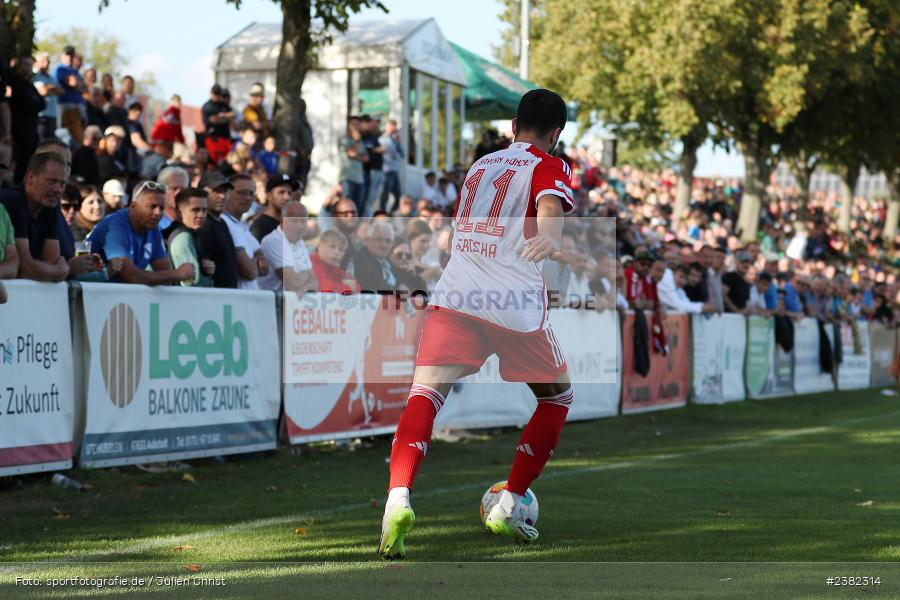 Dion Berisha, NGN-Arena, Aubstadt, 30.09.2023, sport, action, BFV, Saison 2023/2024, Fussball, Regionalliga Bayern, 12. Spieltag, FCB, AUB, FC Bayern München II, TSV Aubstadt - Bild-ID: 2382314